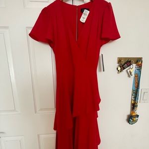 NWT Tahari Red Midi Dress - Size 4